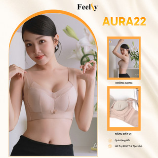 Áo Ngực Định Hình𝐅𝐞𝐞𝐥𝐬𝐲 Bra Lót Mỏng bản to không gọng Chống Hằn, Gom Mỡ Lưng Nách Aura 22