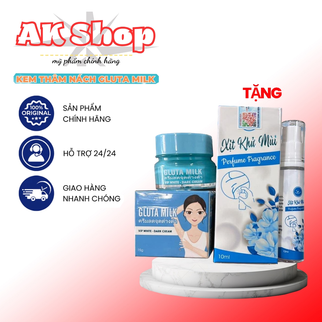 Kem Thâm Nách Glutamlik Giúp Mờ Các Vùng Da Sạm 15gr