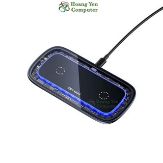 Đế Sạc Nhanh Không Dây Remax RP-W75 Đa Năng 2 In 1, Công Suất Total 30W - BH 12 Tháng - Hoàng Yến Computer