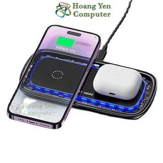 Đế Sạc Nhanh Không Dây Remax RP-W75 Đa Năng 2 In 1, Công Suất Total 30W - BH 12 Tháng - Hoàng Yến Computer