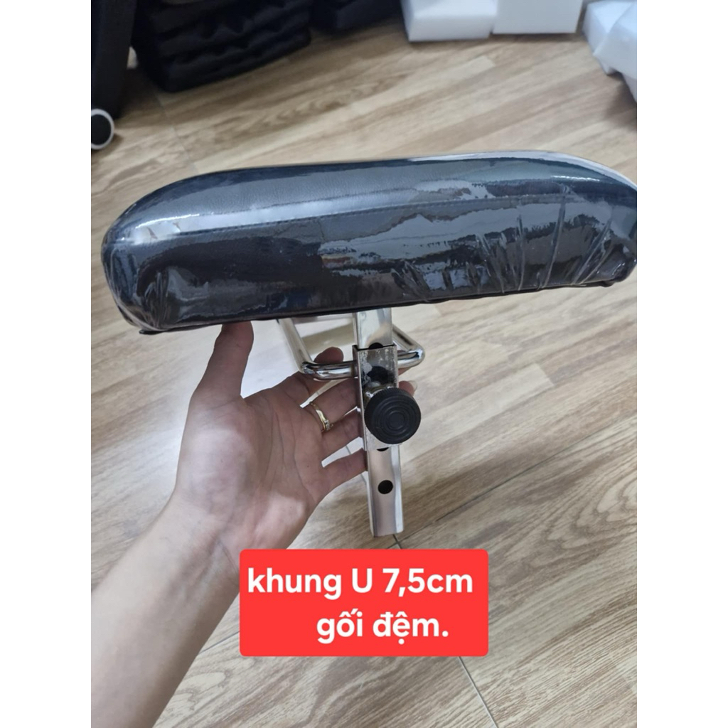 khung u ống nox 1cm kích cỡ 7,5cm và 11cm(gối đệm và gối cao xu)