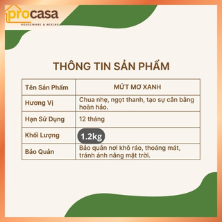 1.2kg Zestty - Mứt Mơ Xanh – Green Apricot Jam – Nguyên Liệu Pha Chế Trà, Soda, Cocktail, Topping