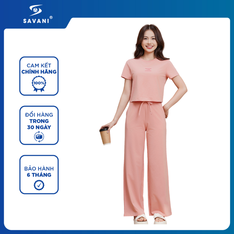 Bộ Đồ Nữ SAVANI Cao Cấp, Bộ Đồ Hè SAVANI Quần Dài Chất Cotton Mềm Mịn ...