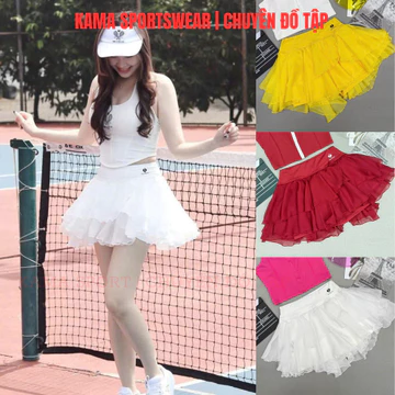 Chân váy thể thao nữ CV28, chân váy 2 tầng chất thun mềm tập pickleball , tennis, cầu lông, golf