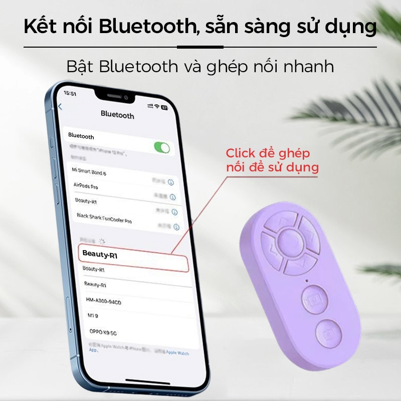 Chụp ảnh từ xa thông minh, phát trực tiếp và Selfie, duyệt Tik Tok và video ngắn, nhẹ và di động, điều khiển từ xa Bluet