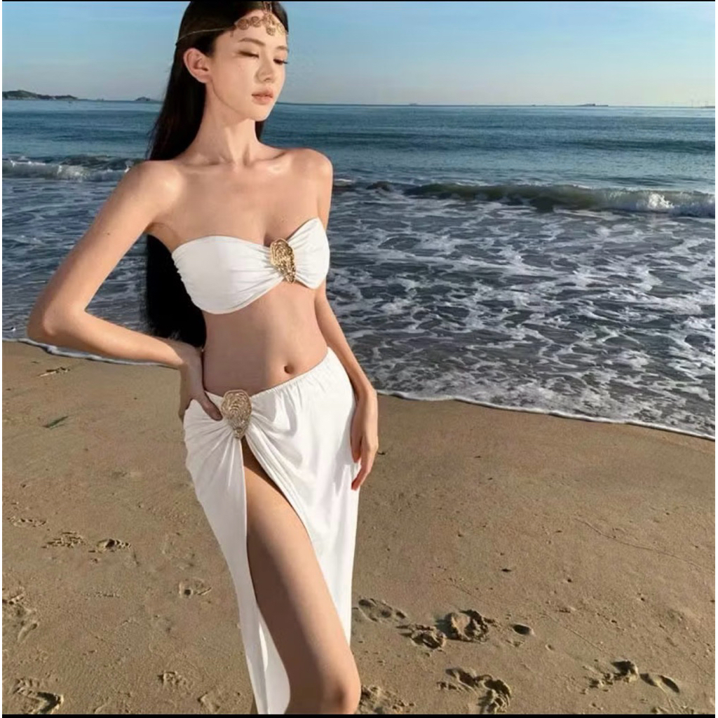 Bikini Tina Set 3 món Sang chảnh huyền bí Phối khoanh to