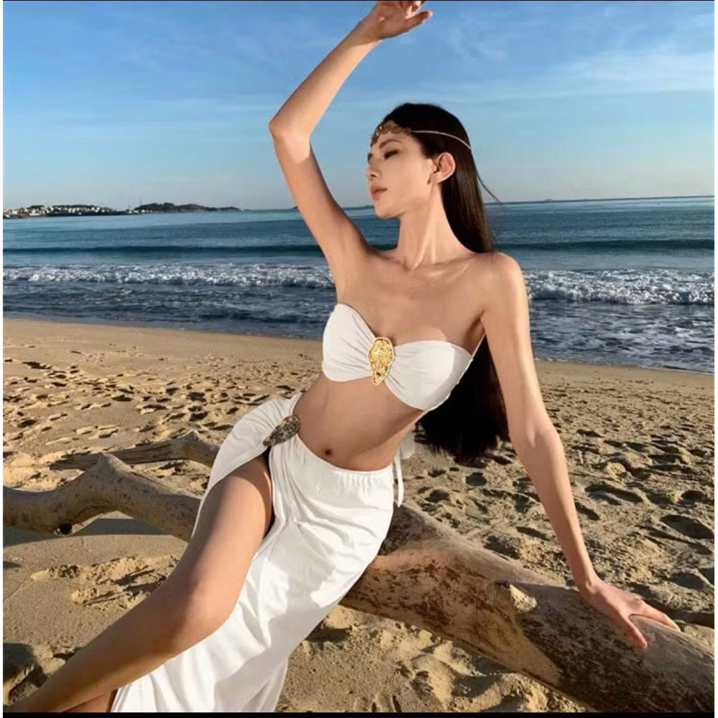Bikini Tina Set 3 món Sang chảnh huyền bí Phối khoanh to