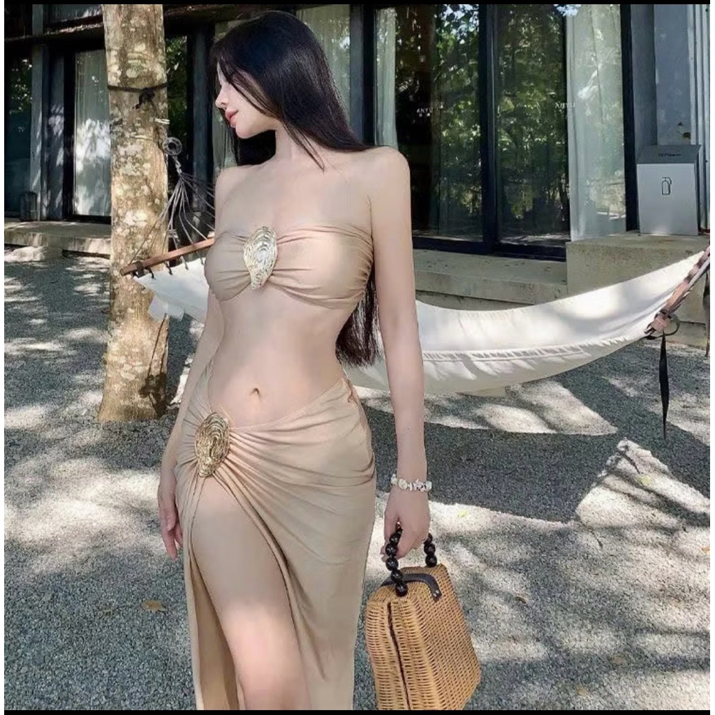 Bikini Tina Set 3 món Sang chảnh huyền bí Phối khoanh to