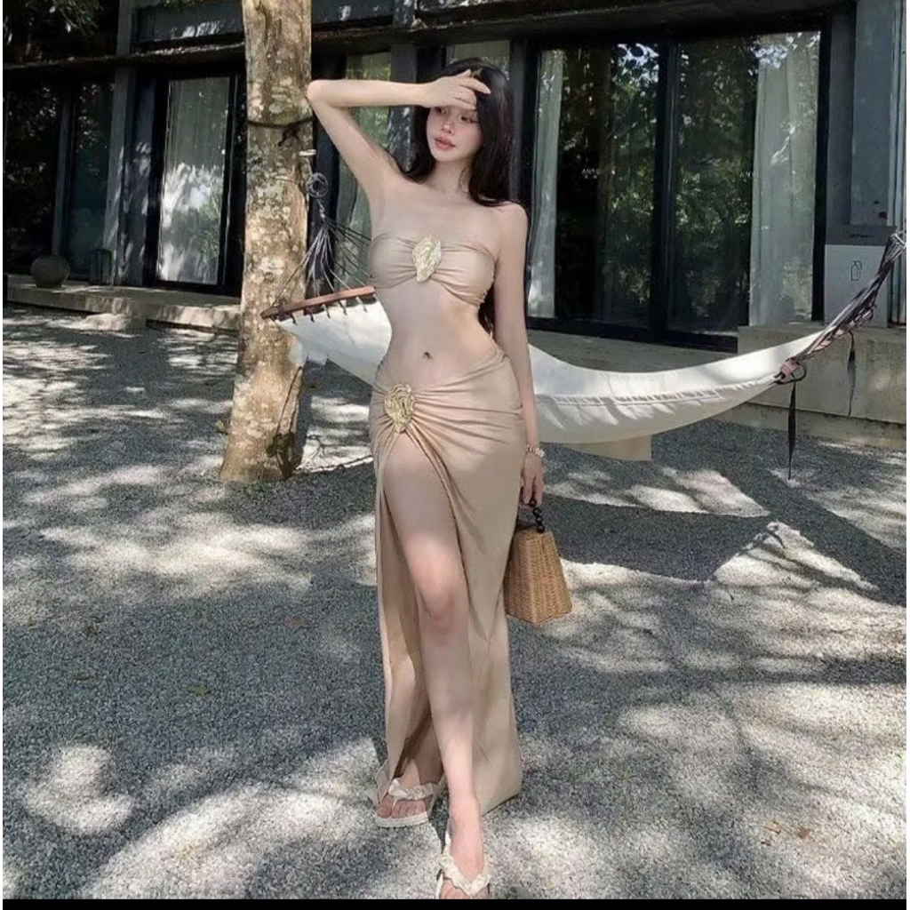 Bikini Tina Set 3 món Sang chảnh huyền bí Phối khoanh to
