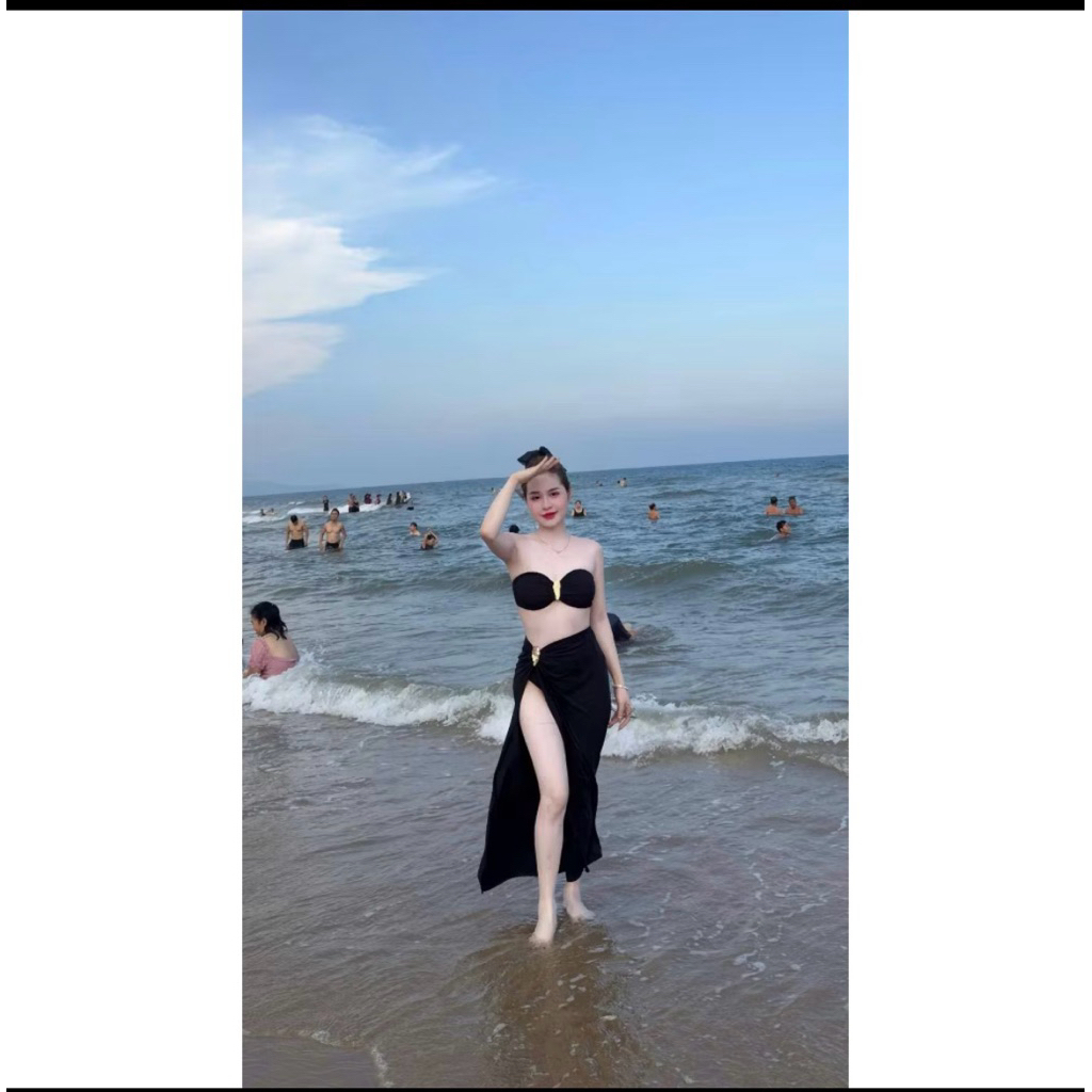 Bikini Tina Set 3 món Sang chảnh huyền bí Phối khoanh to