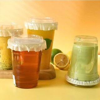 [500 tờ/1 tập]Giấy nến chống tràn lót cốc trà sữa, cốc cafe, cốc chè, cốc nhựa dùng 1 lần, giấy nến