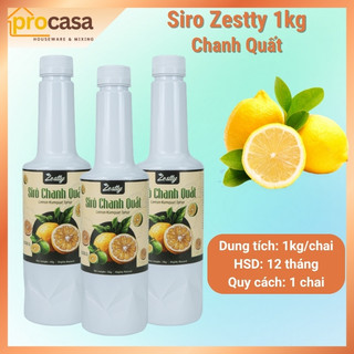 1kg Zestty - Siro Chanh Quất (Tắc) – Syrup Lemon Kumquat – Nguyên Liệu Pha Chế Trà, Soda, Sốt Chanh Quất