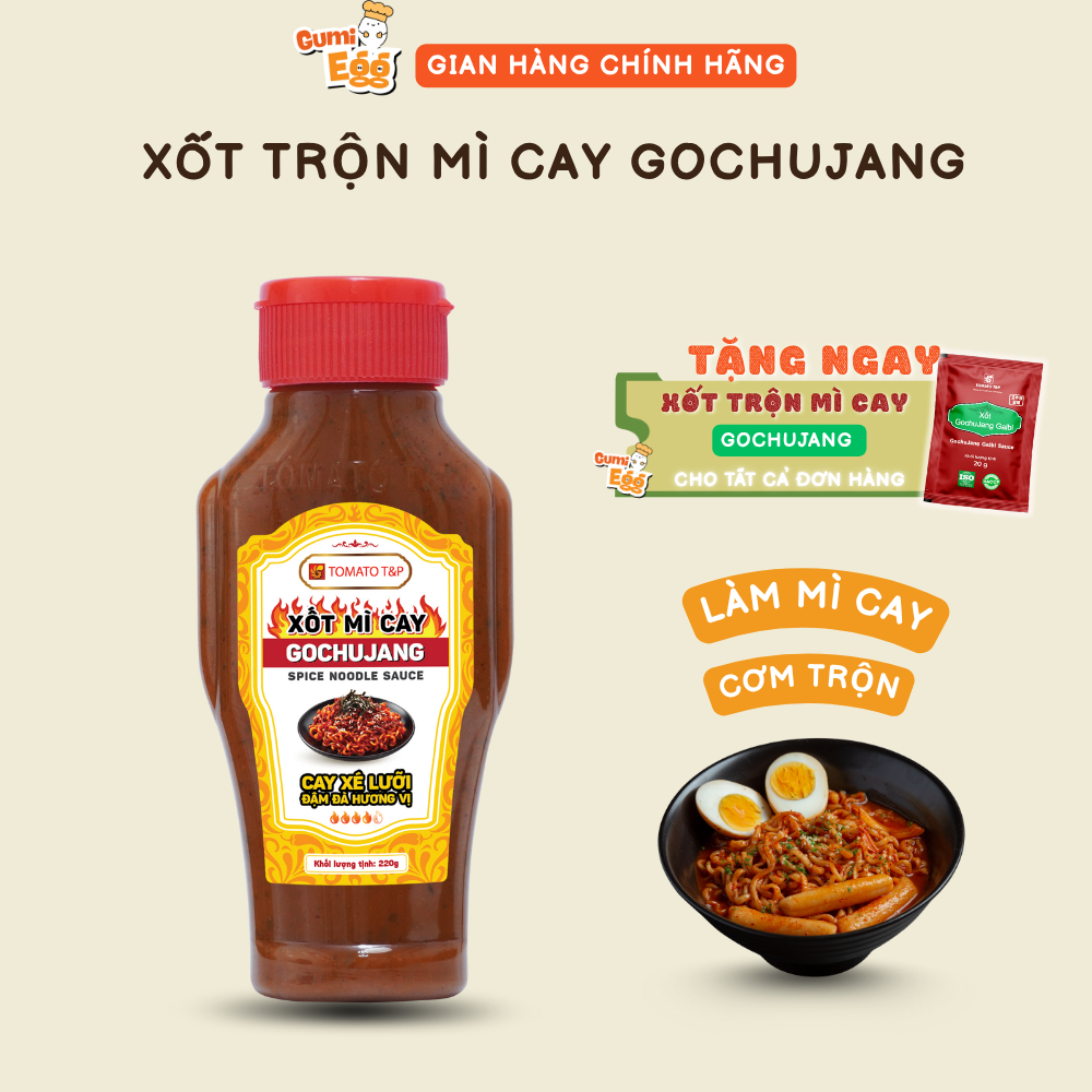 Xốt Trộn Mỳ Cay Gochujang Tomato T&P Dùng Trộn Mì, Nấu Mì Cay, Xào Miến Theo Kiểu Hàn Quốc