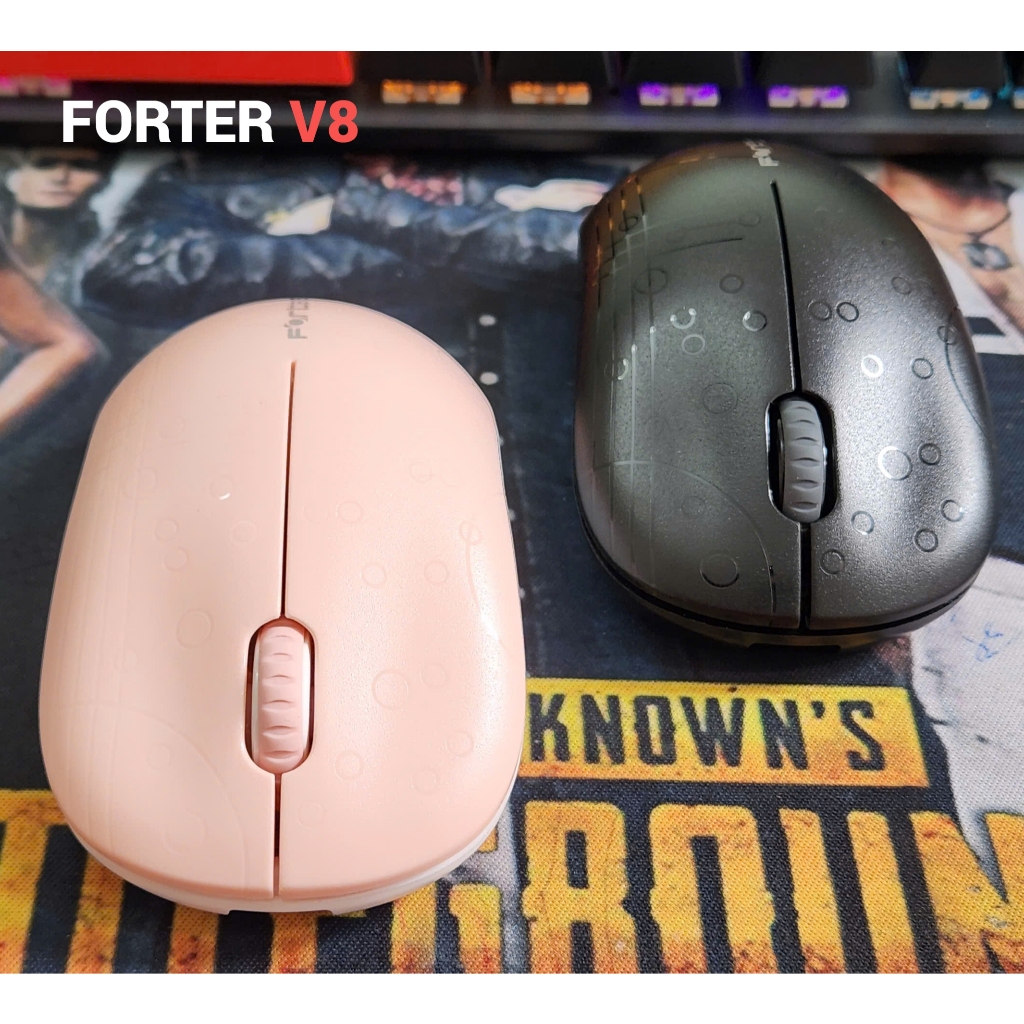 Chuột không dây forter V8 hoa văn chìm tinh tế