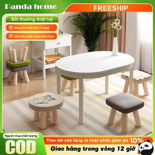 Panda Ghế gỗ ngồi bệt Ghế đôn sofa gác chân( giá thật chất lượng) dễ tháo rời và lắp ghép