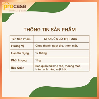 1kg Zestty - Siro Thơm Dứa – Syrup Pineapple – Nguyên Liệu Pha Chế Trà, Sinh Tố, Cocktail