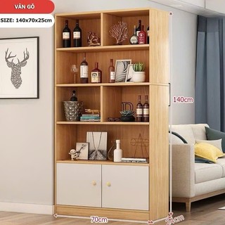 Kệ sách chữ U EcoWood, tủ decor nhiều tầng,tủ trưng bày trang trí chất liệu gỗ MDF cao cấp chống nước chống xước