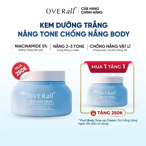 Kem Dưỡng Trắng Body OVERall 200ML - Nâng tone Niacinamide Dưỡng Trắng Ẩm mịn căng bóng