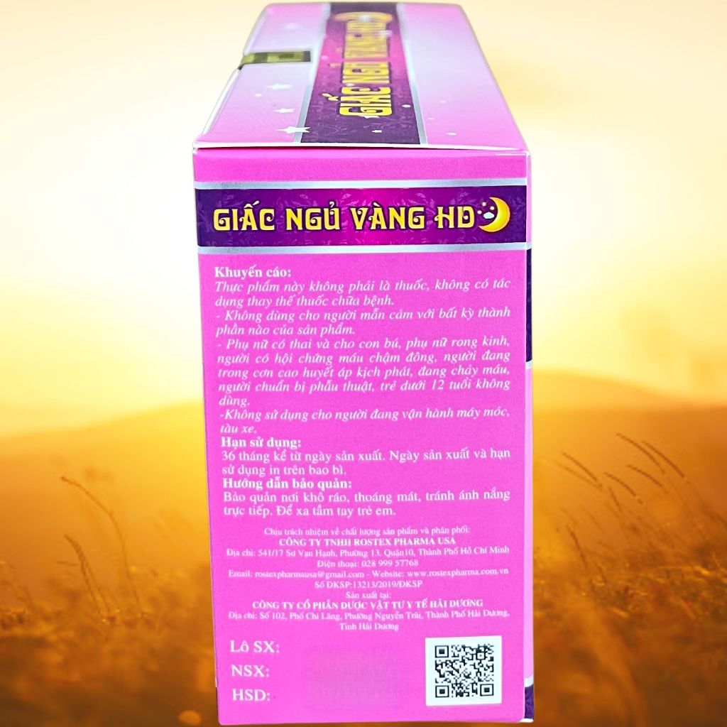 Giấc Ngủ Vàng HD Hồng - Rostex - Hải Dương - Vitamin Thanh Lọc