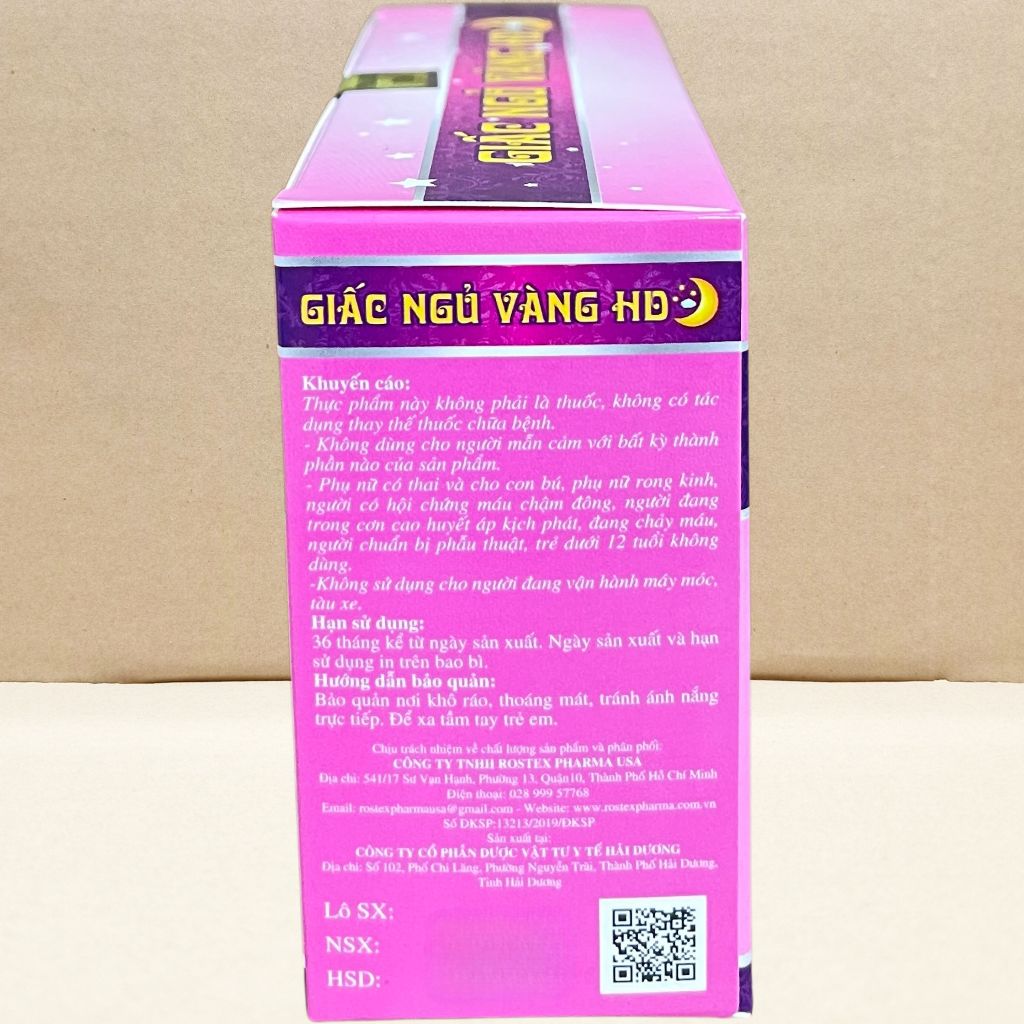 Giấc Ngủ Vàng HD Hồng - Rostex - Hải Dương - Vitamin Chữa Lành
