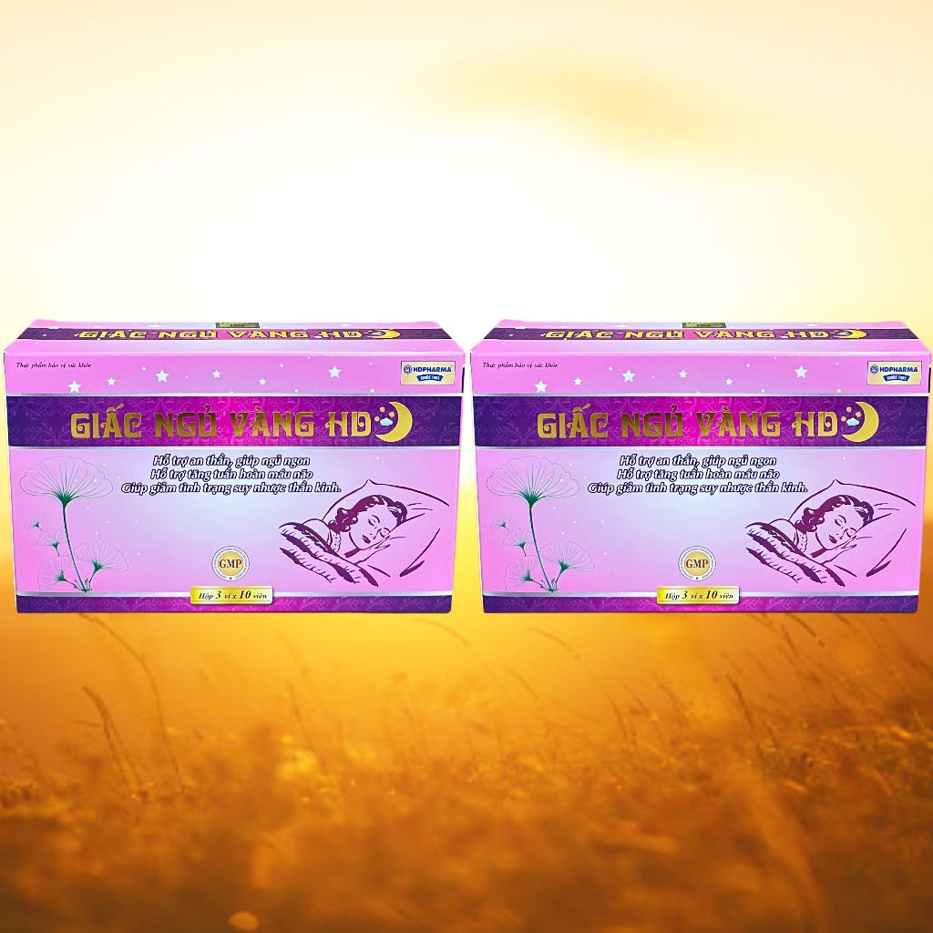 Combo 2 Hộp Giấc Ngủ Vàng HD Hồng - Rostex - Hải Dương - Vitamin Thanh Lọc