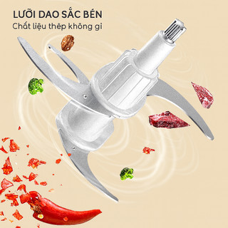 Máy xay thịt SEKA SK2289 cối inox & thuỷ tinh, công suất 500W, lưỡi dao thép không gỉ - mẫu mới