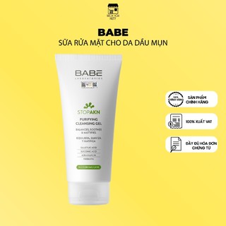 [PHIÊN BẢN MỚI] Gel Rửa Mặt Babe Dịu Nhẹ Stop AKN Purifying Cleansing Gel (200ml)