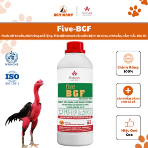 Five-BGF Hỗ trợ sát khuẩn chuồng trại Phổ tác dụng rộng Gia cầm, Gà, Vịt ( 1 Lít)