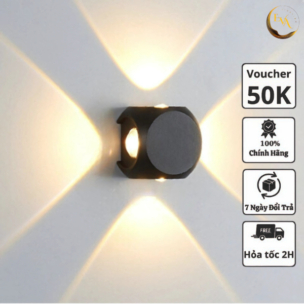 Đèn tường LED EVA SZ đèn trang trí hắt tường ngoài trời trong nhà cầu thang, vách hiên, ban công, bảo hành 12 tháng