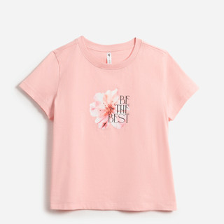 Áo Thun Nữ JP Fashion Ngắn Tay Cổ Tròn Basic, Màu Hồng Dễ Thương, In Chữ Cá Tính 10211942