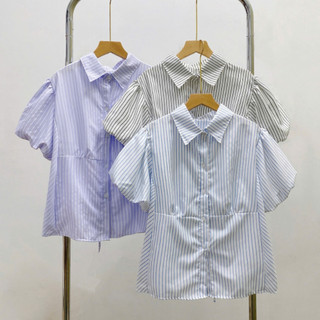 Áo Sơ Mi Bigsize Nữ Somi Kiểu Thắt Eo Tay Bồng Dễ Thương Vải Mềm Mát Chubby SM189