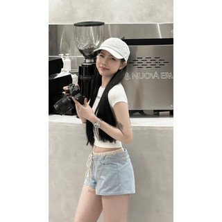 Quần short cạp thấp phối lưng (0Q29 )- MYHANH.GU