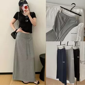 𝐌𝐈𝐄𝟗𝟔 𝐱 𝐖𝐆𝐖𝐄 | Chân Váy Thun Nữ 𝐖𝐆𝐖𝐄 6597 – Lưng Cao, Form Chữ A Thanh Lịch, Dễ Phối Đồ