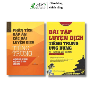 Sách -Combo Phân tích đáp án các bài luyện dịch Tiếng Trung + Bài tập luyện dịch tiếng Trung ứng dụng sơ trung cấp