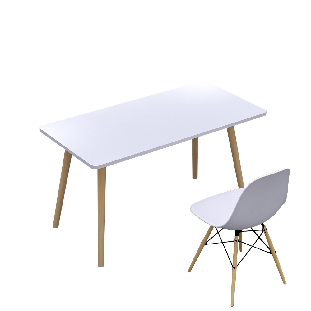 Bàn làm việc chân gỗ tự nhiên NHU Y DECOR , bàn học chắc chắn lắp ráp đơn giản mặt bàn trắng sang trọng
