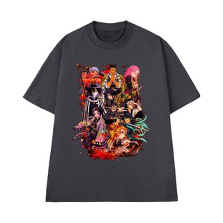 Áo Thun Anime Demon Slayer NGỐ TEE Poster Các Trụ Cột Sát Quỷ Đoàn Vải Cotton 100 Mát Mẻ Form Rộng