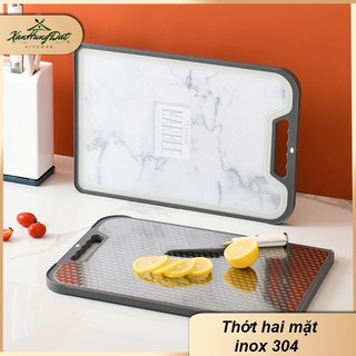 Thớt inox 304 , Thớt 2 mặt bằng nhựa PP kháng khuẩn có tay cầm