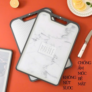 Thớt inox 304 , Thớt 2 mặt bằng nhựa PP kháng khuẩn có tay cầm