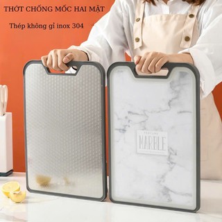 Thớt inox 304 , Thớt 2 mặt bằng nhựa PP kháng khuẩn có tay cầm