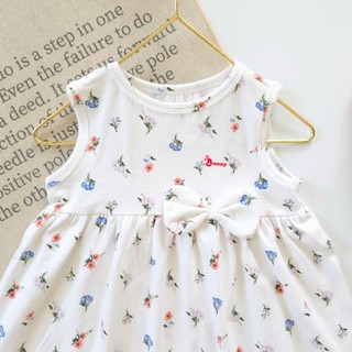 Váy nơ form đẹp hiệu Bunnybaby chất thun cotton 4 chiều cho bé 1-2 Tuổi