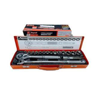 Bộ tuýp khẩu K-9822 KAPUSI 1/2 inch 17 chi tiết, thép CR-V độ cứng cao