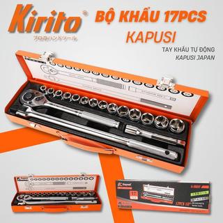 Bộ tuýp khẩu K-9822 KAPUSI 1/2 inch 17 chi tiết, thép CR-V độ cứng cao