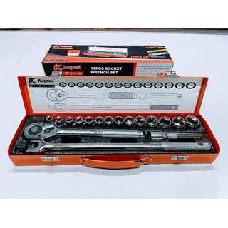 Bộ tuýp khẩu K-9822 KAPUSI 1/2 inch 17 chi tiết, thép CR-V độ cứng cao