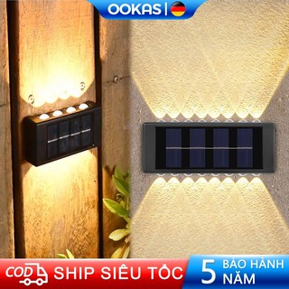OOKAS LED đèn tường năng lượng mặt trời chống nước Đèn trang trí tòa nhà, sân vườn, tường