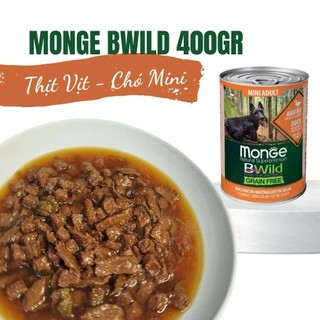 Pate Monge Bwild Dành Cho Chó 400g Không Độn Ngũ Cốc