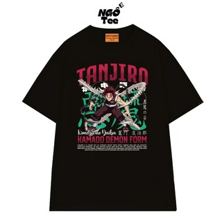 Áo Thun NGỐ TEE Anime Thanh Gươm Diệt Quỷ Tanjiro Form Ác Quỷ Chất Vải Cotton 75 Mềm Mịn Form Rộng