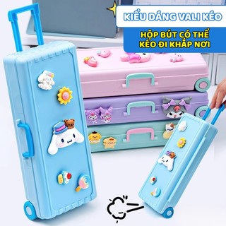 Hộp Bút Chì Nhiều Ngăn Hình Vali Kéo - Hộp Đựng Đồ Dùng Học Tập Dễ Thương, Món Quà Đặc Biệt Cho Bé