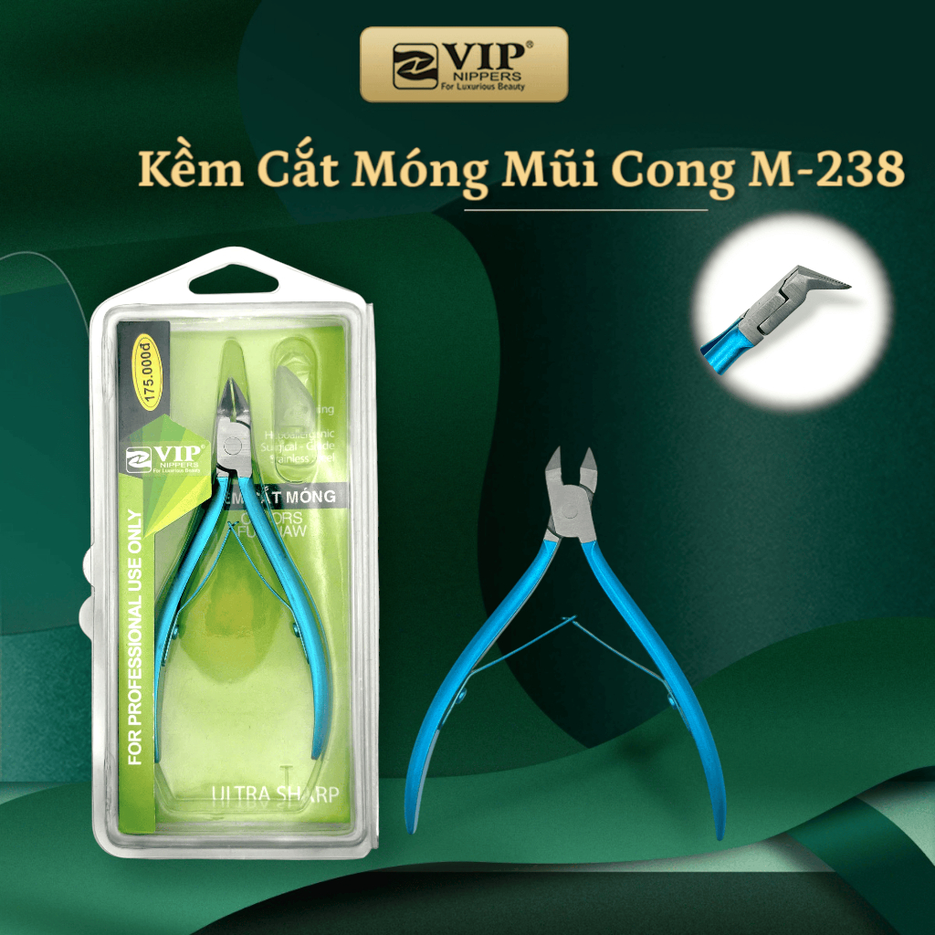 Kềm Cắt Móng M-238 (Mũi Cong - 2 Chống)