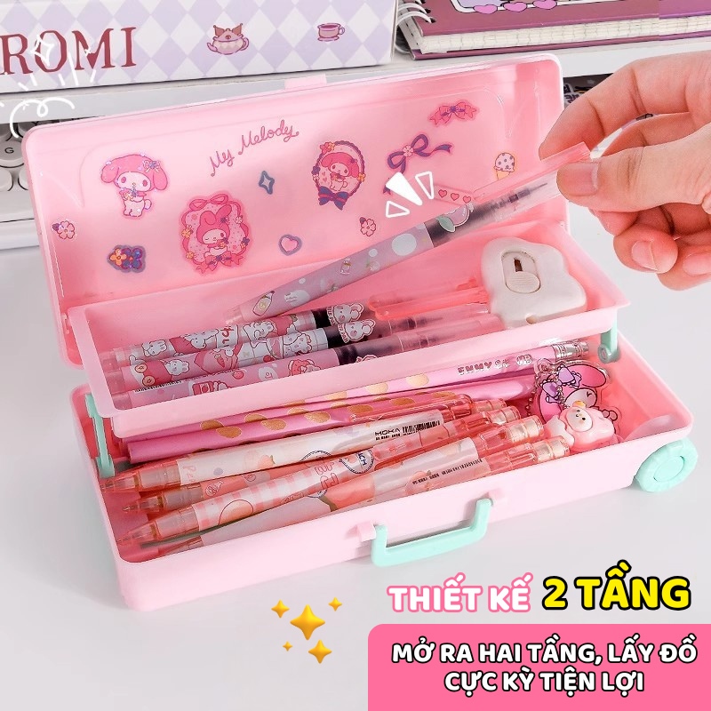 Hộp Bút Vali Thiết Kế Kéo Siêu Dễ Thương – Hộp Đựng Bút Đáng Yêu Phù Hợp Bé Gái Tựu Trường