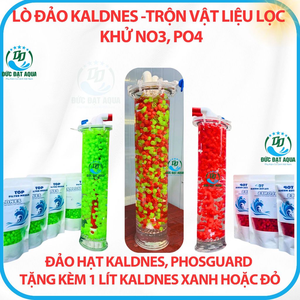 Lò Đảo kaldnes - Vật Liệu Lọc bể cá cảnh - khử NO3, PO4 - phosguard - kèm 1 lít kaldnes xanh hoặc đỏ 8